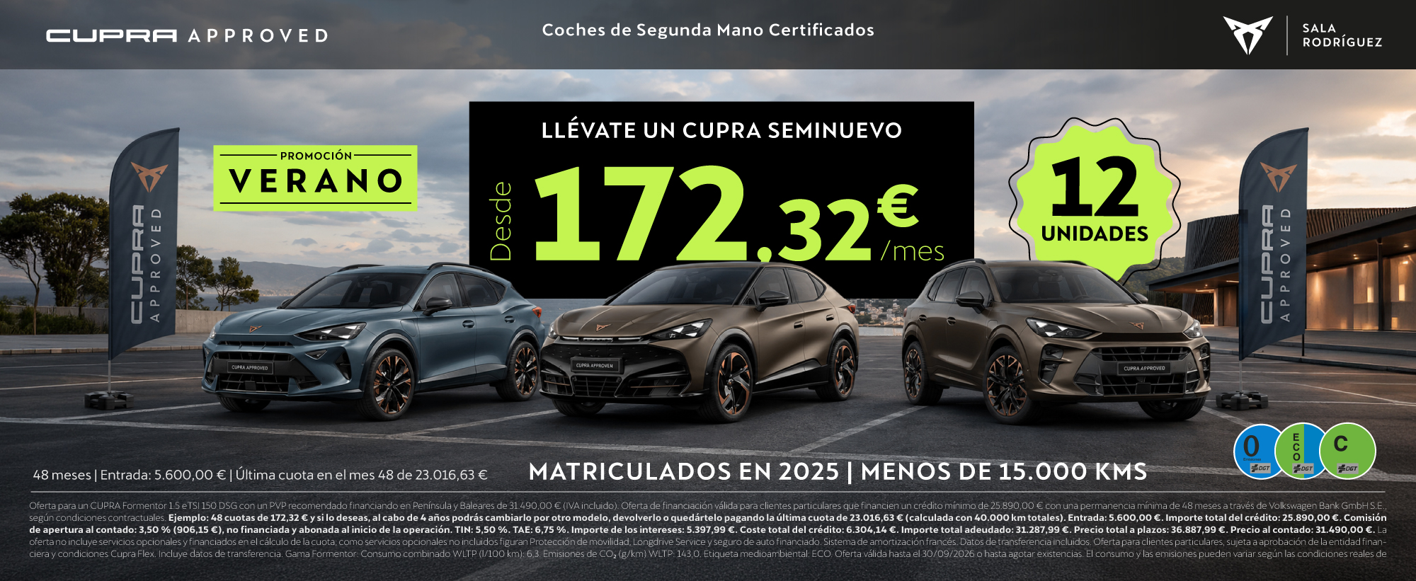 ¡CUPRA Approved desde 172€/mes!